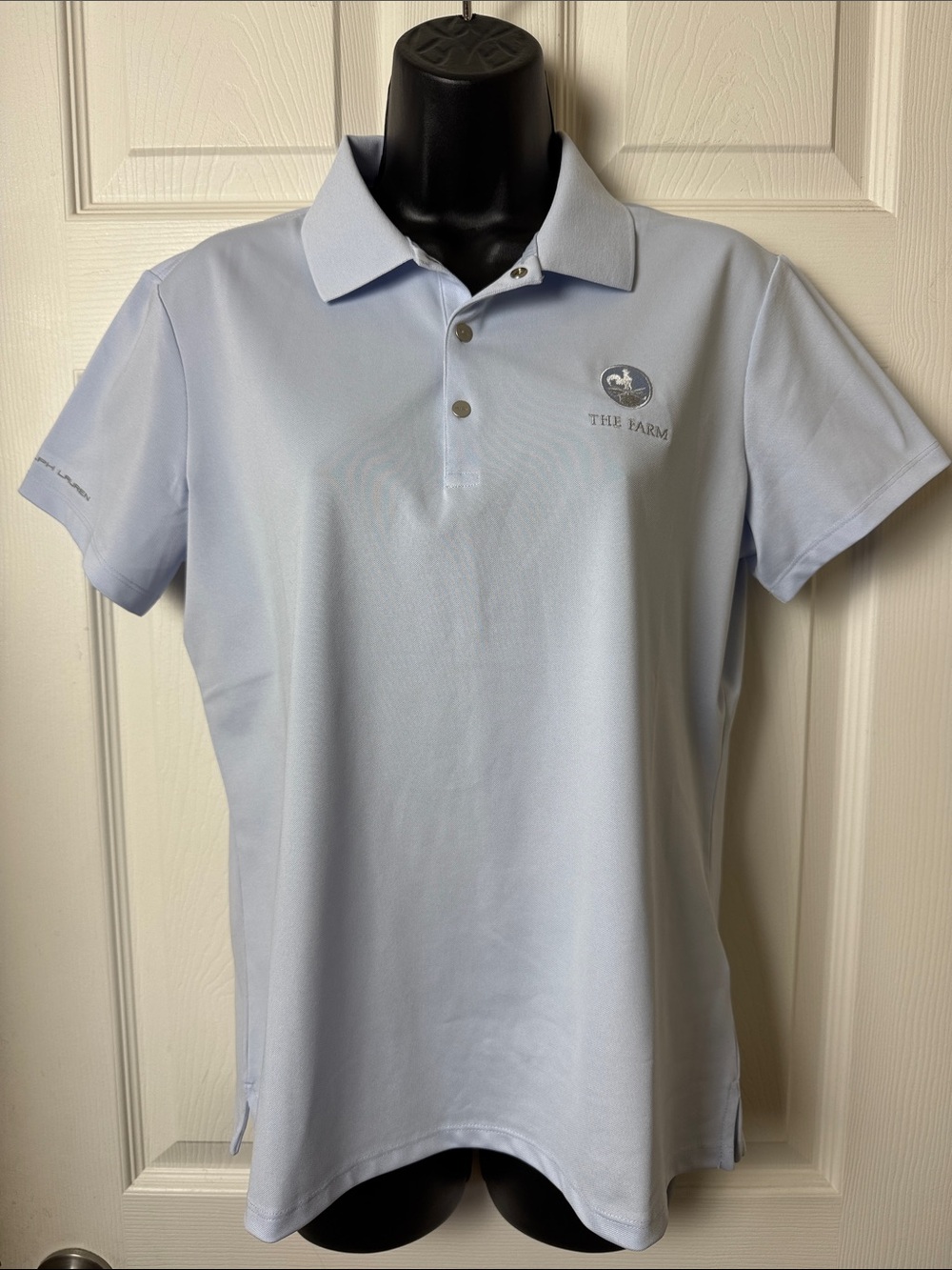 RLX RALPH LAUREN Women’s “The Farm” Golf Polo in Light Blue - Like NEW
